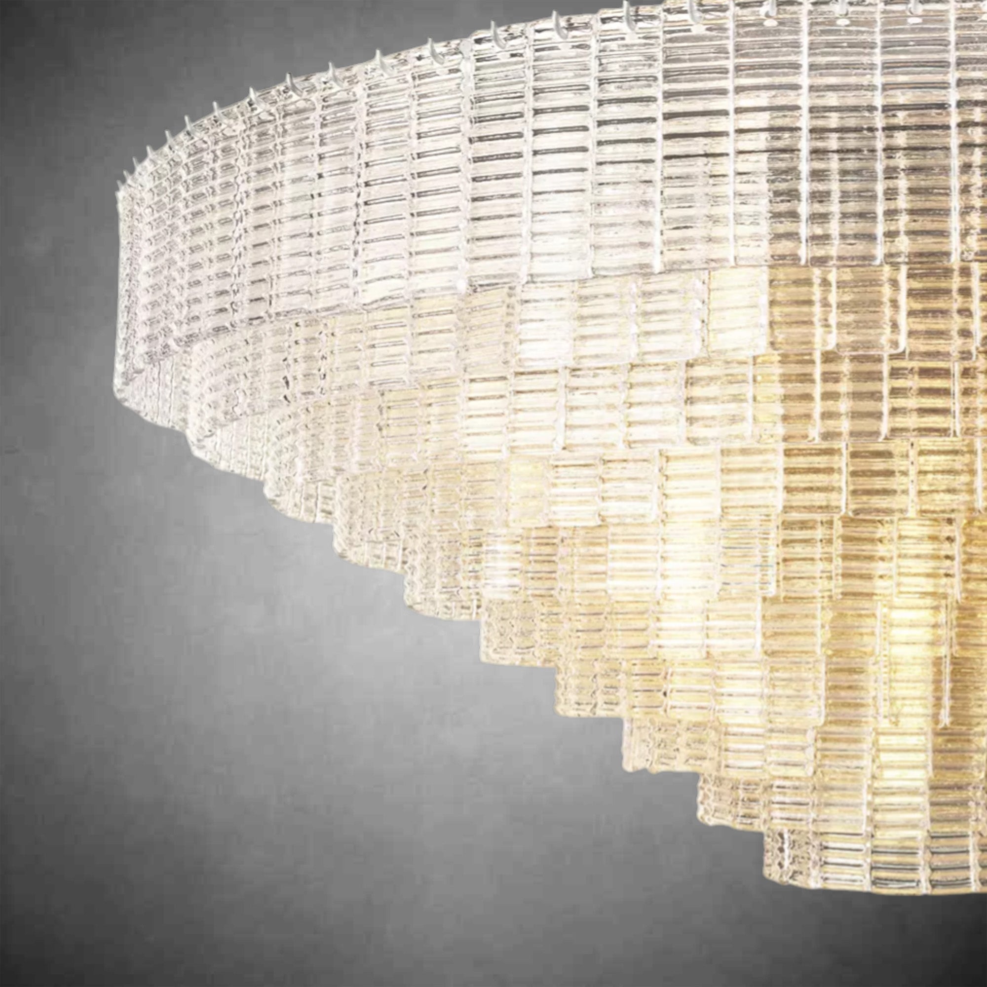 HA Sirena Clear Glass Round Chandelier 65"