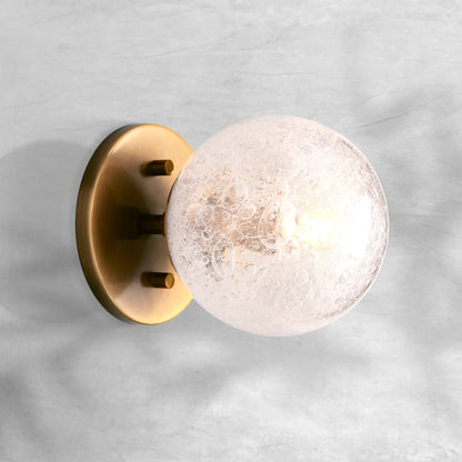 Mirandel Hand‑Blown Glass Wall Sconce with Rustic Industrial Charm
