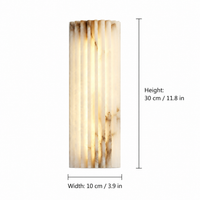 Ribelle Fluted Alabaster Minimalist Wall Sconce