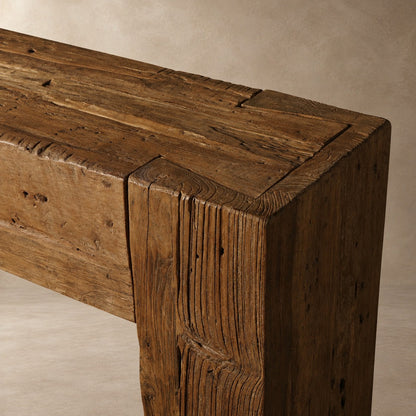 Happyarcadian Reclaimed Teak Wood Console Table