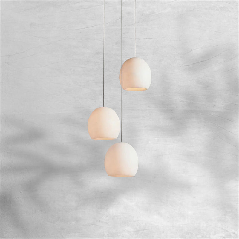 Maeva Round Alabster Chandelier 7'' 15'' 36''