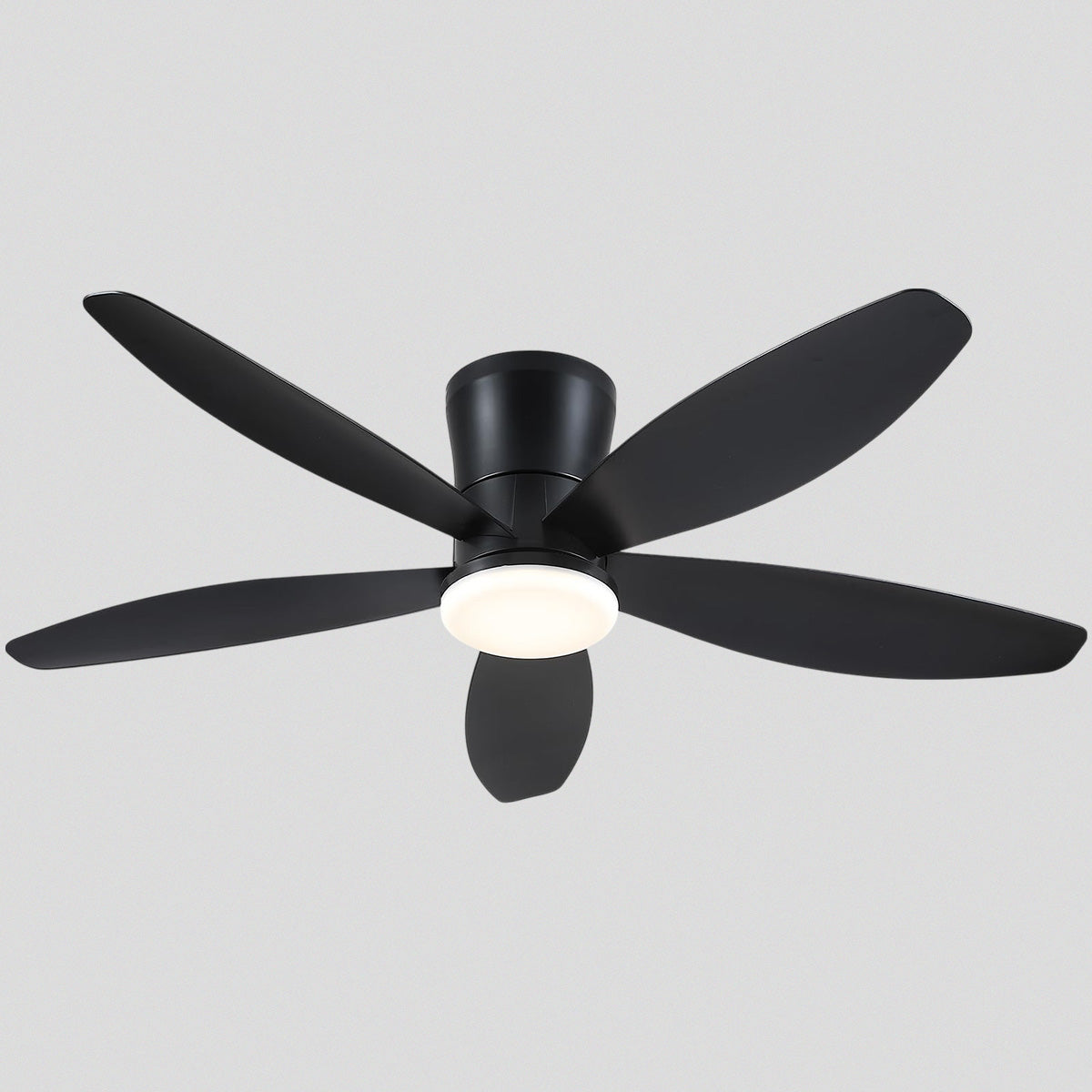 Indoor/Outdoor Recessed Black Ceiling Fan Light