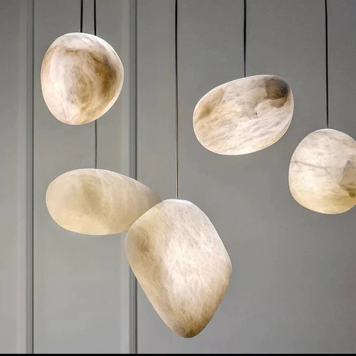 Sebastian Alabaster Natural Stone Pendant, Creative Pendant Light