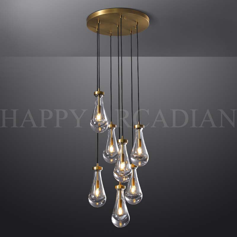 HA Raindrop Round Chandelier  18",7-Lights