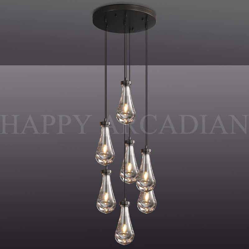 HA Raindrop Round Chandelier  18",7-Lights