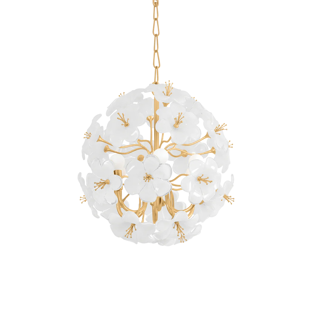 Zoey Flower Glass Ball Pendant Chandelier
