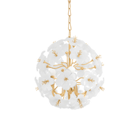 Zoey Flower Glass Ball Pendant Chandelier