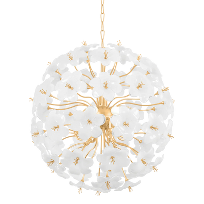 Zoey Flower Glass Ball Pendant Chandelier