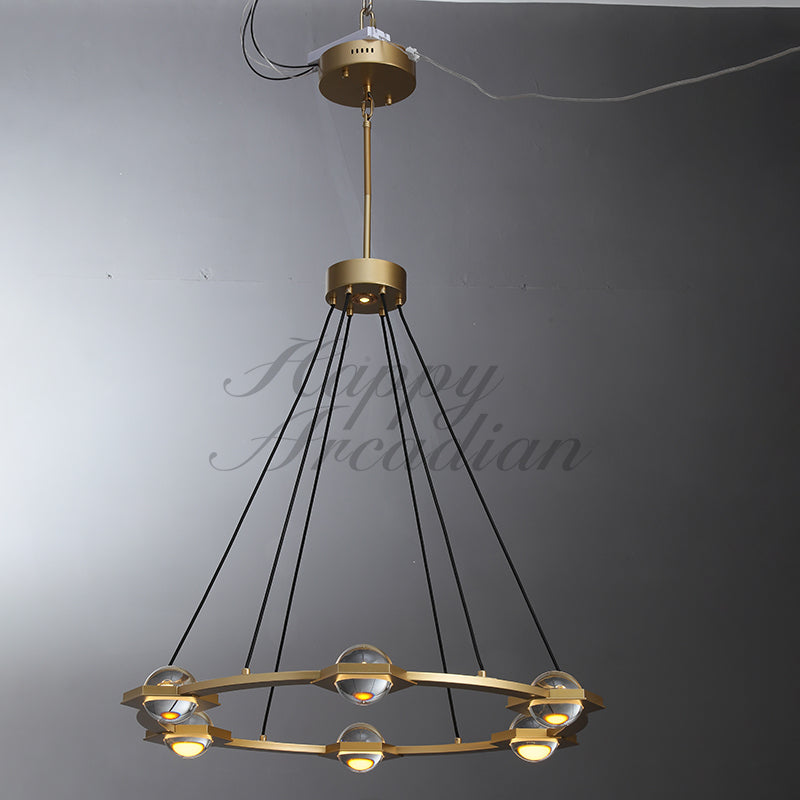 Celestra Crystal Ball Round Chandelier 36"48''60''