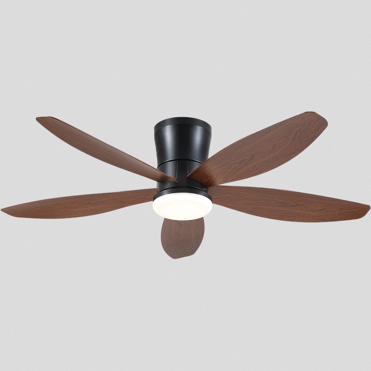 Indoor/Outdoor Recessed Black Ceiling Fan Light