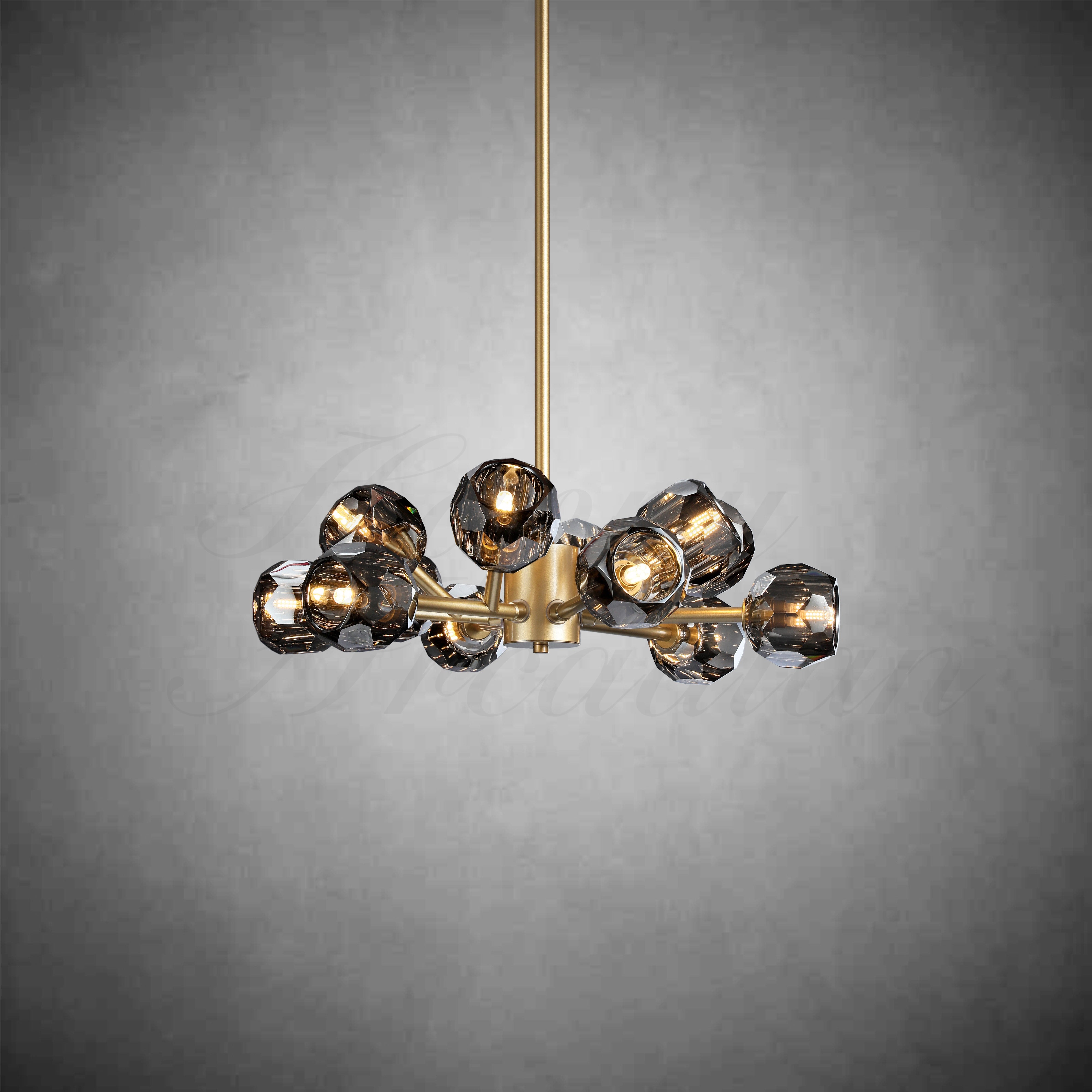 HA Bola De Crystal Ball Round Chandelier 36"