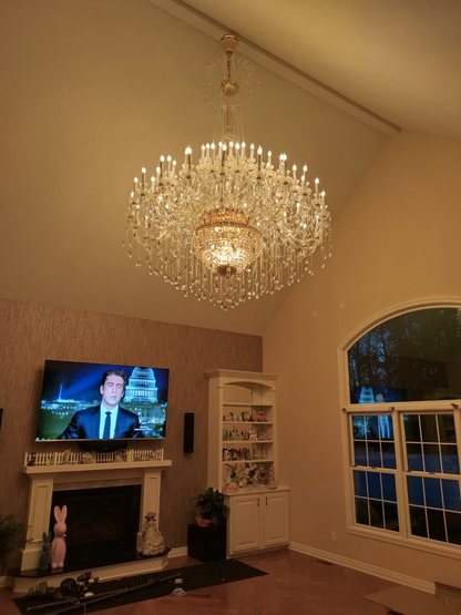 Extra Large Classic Traditional Crystal Chandelier 60/72/90 Lights for Hotel/Showroom/Foyer/Wedding Hall/Coffee Shop