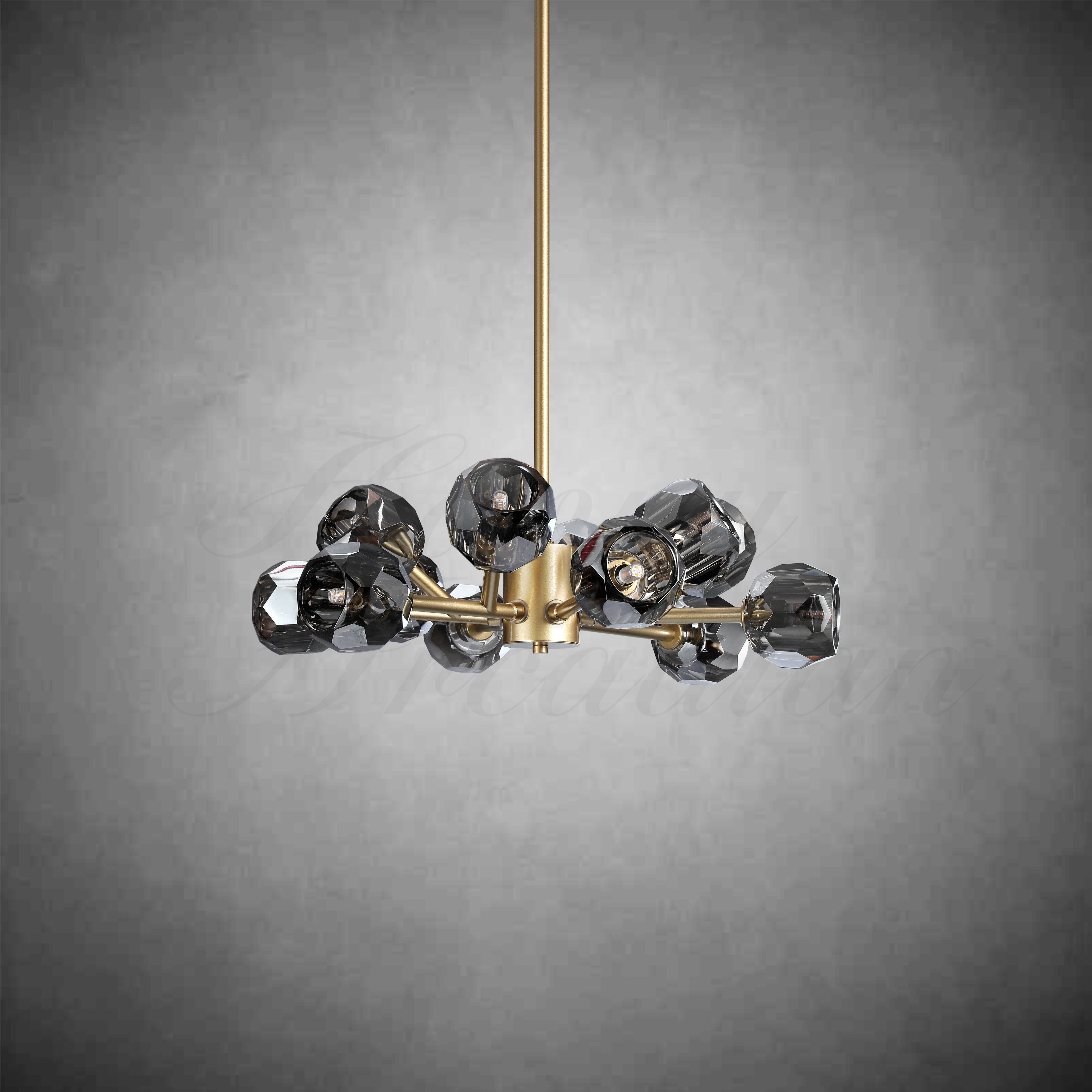 HA Bola De Smoke Ball Round Chandelier 36"