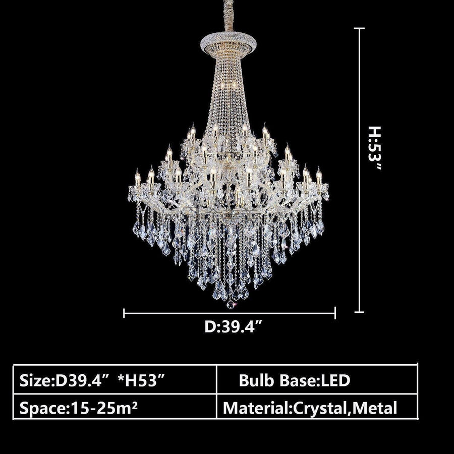 Luster Gaze Grand Empire K9 Crystal Chandelier - Background Shot