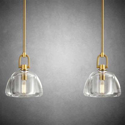 7" Glass Modern Black Pendant Lights(2PCS)