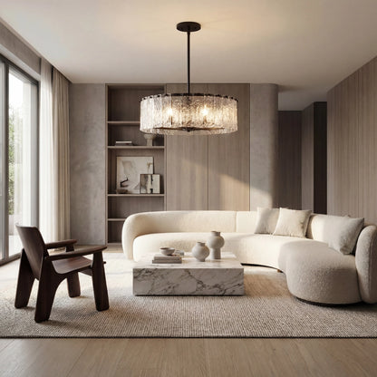 Haloire  Round Glass Chandelier