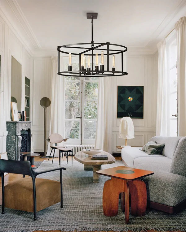 Verao Glass Round Chandelier 33"
