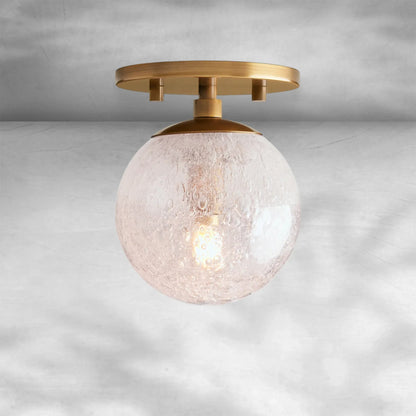 Mirandel Hand‑Blown Glass Wall Sconce with Rustic Industrial Charm