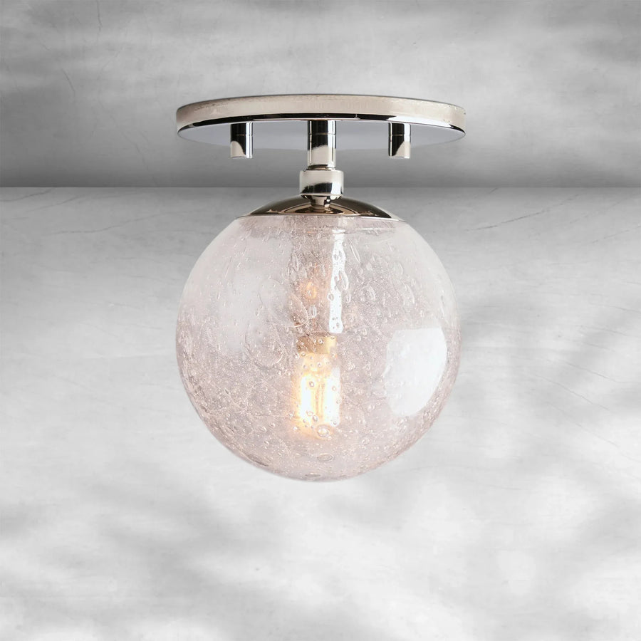 Mirandel Hand‑Blown Glass Wall Sconce with Rustic Industrial Charm