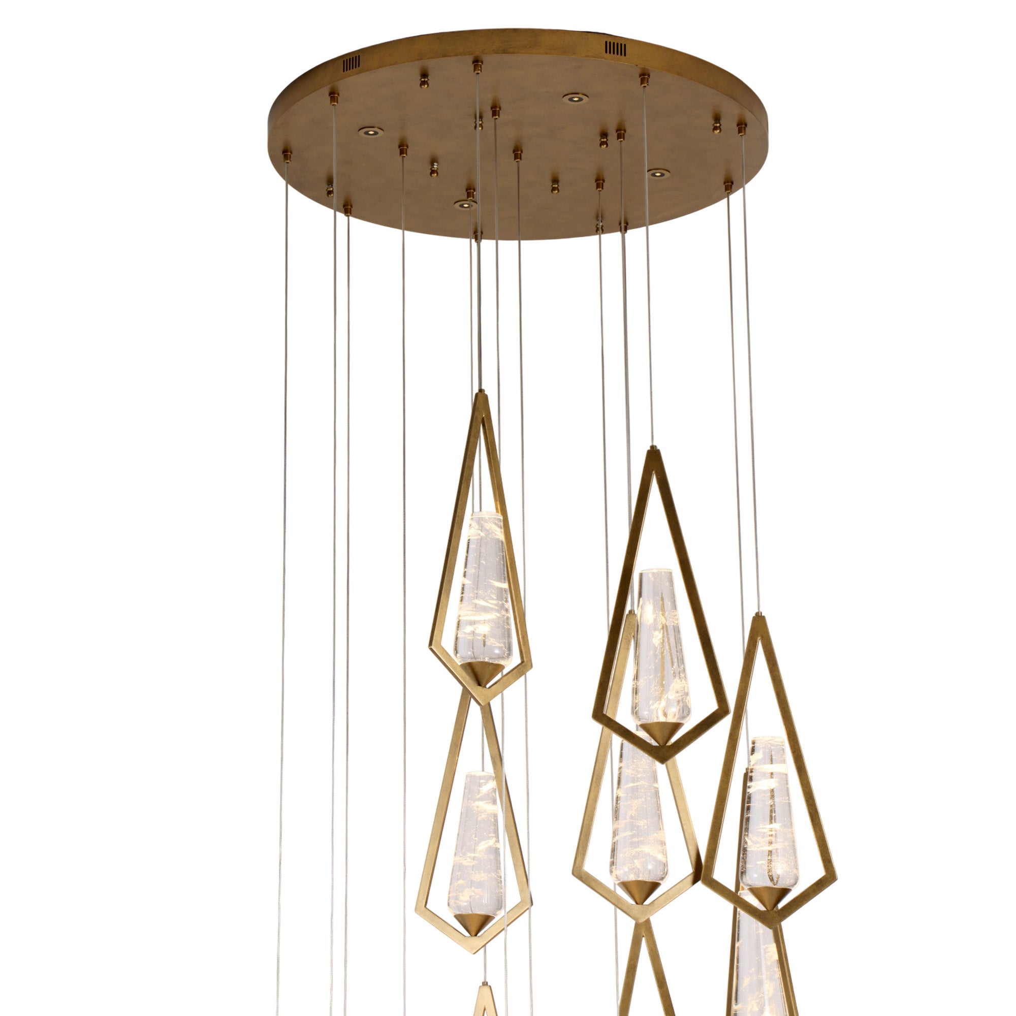 Geometric Crystal Drop Chandelier