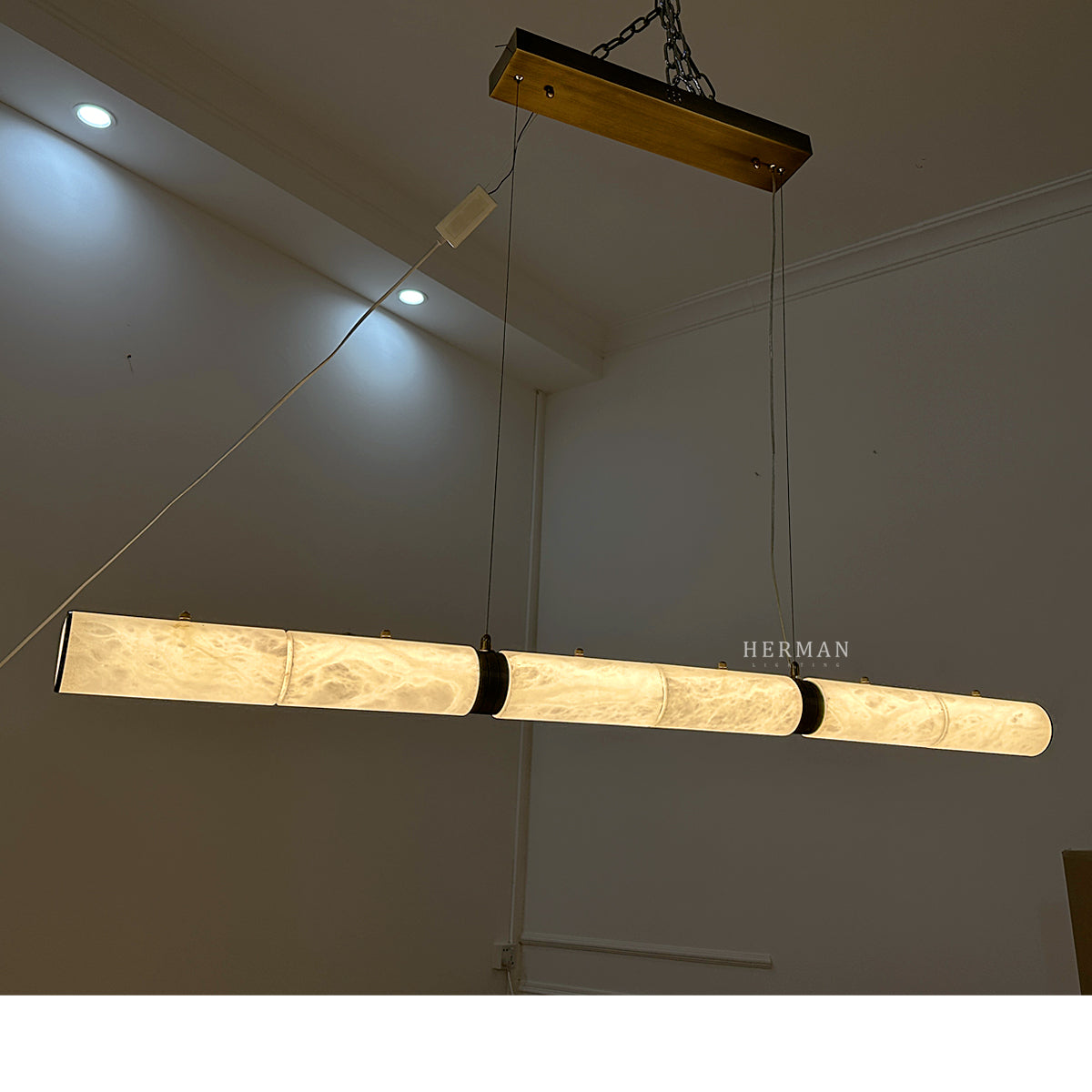 Alabaster Magnificence Art Linear Chandelier 39.4" 47.2" 55.1"