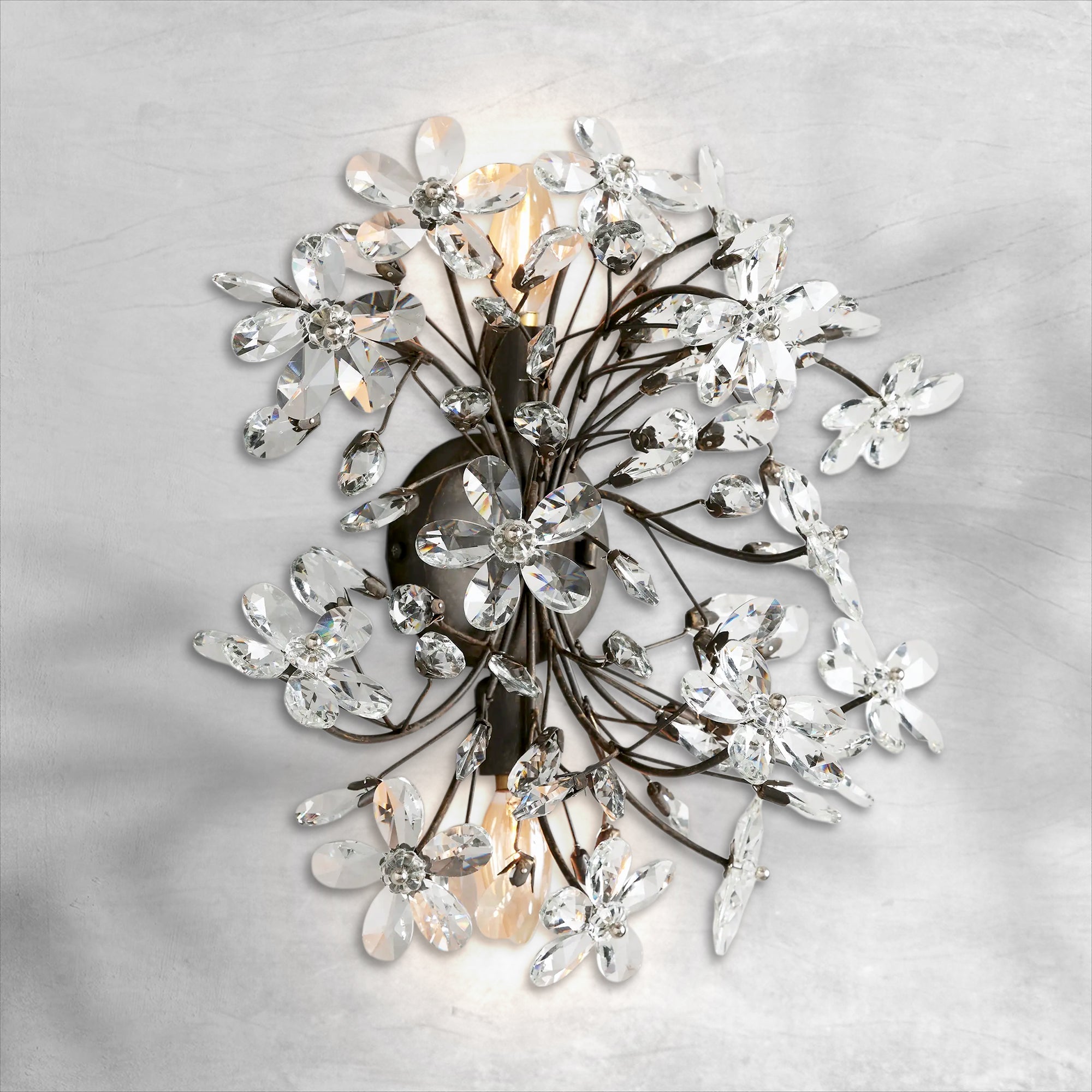 Luster Gaze Veridian Bloom 2-Light Wall Sconce - Background Shot