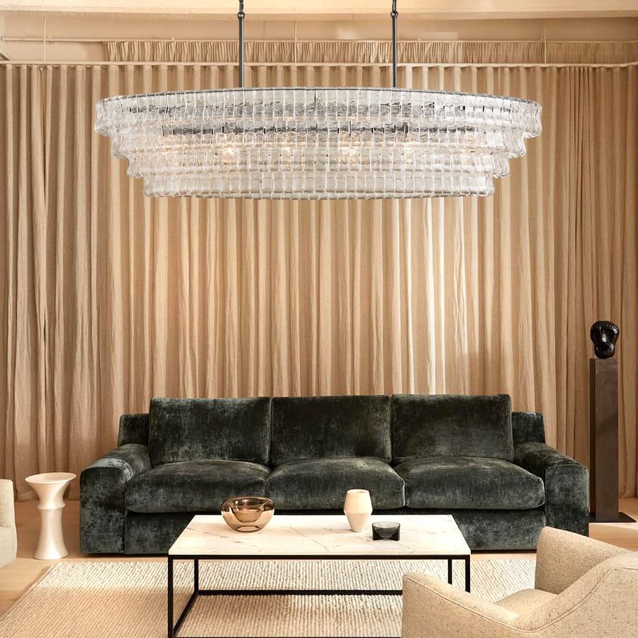 Givrelle Oval Chandelier 54"W/65"W