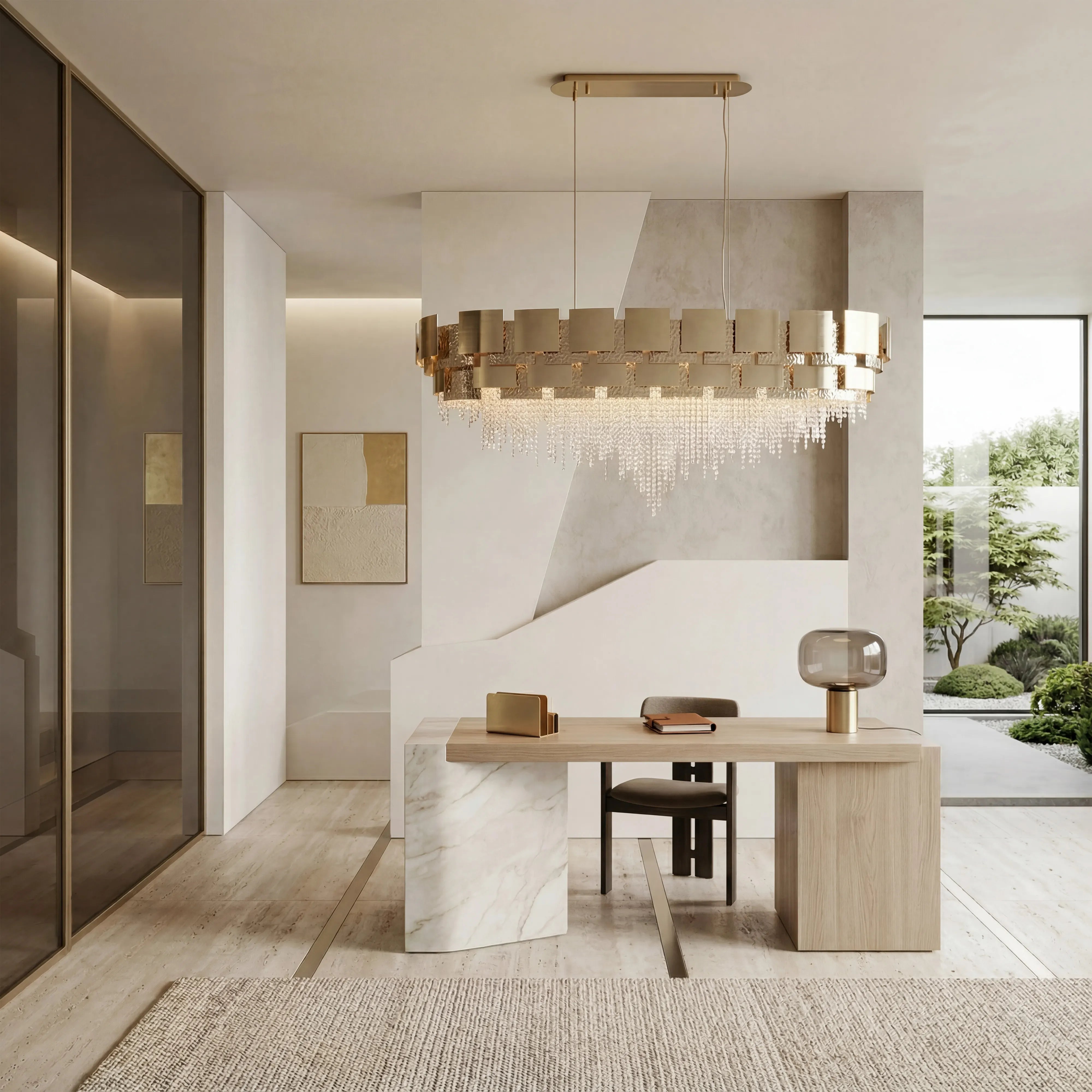 Amadeo Linear Crystal Bead Chandelier