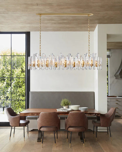 Boniton Prism Linear Chandelier 72"，28-Lights