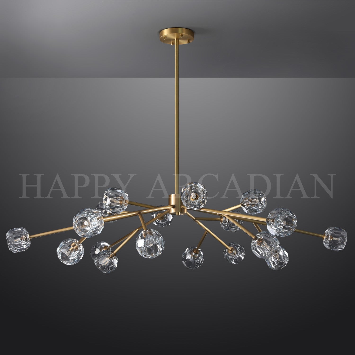 HA Bola De Clear Crystal Round Chandelier 60"