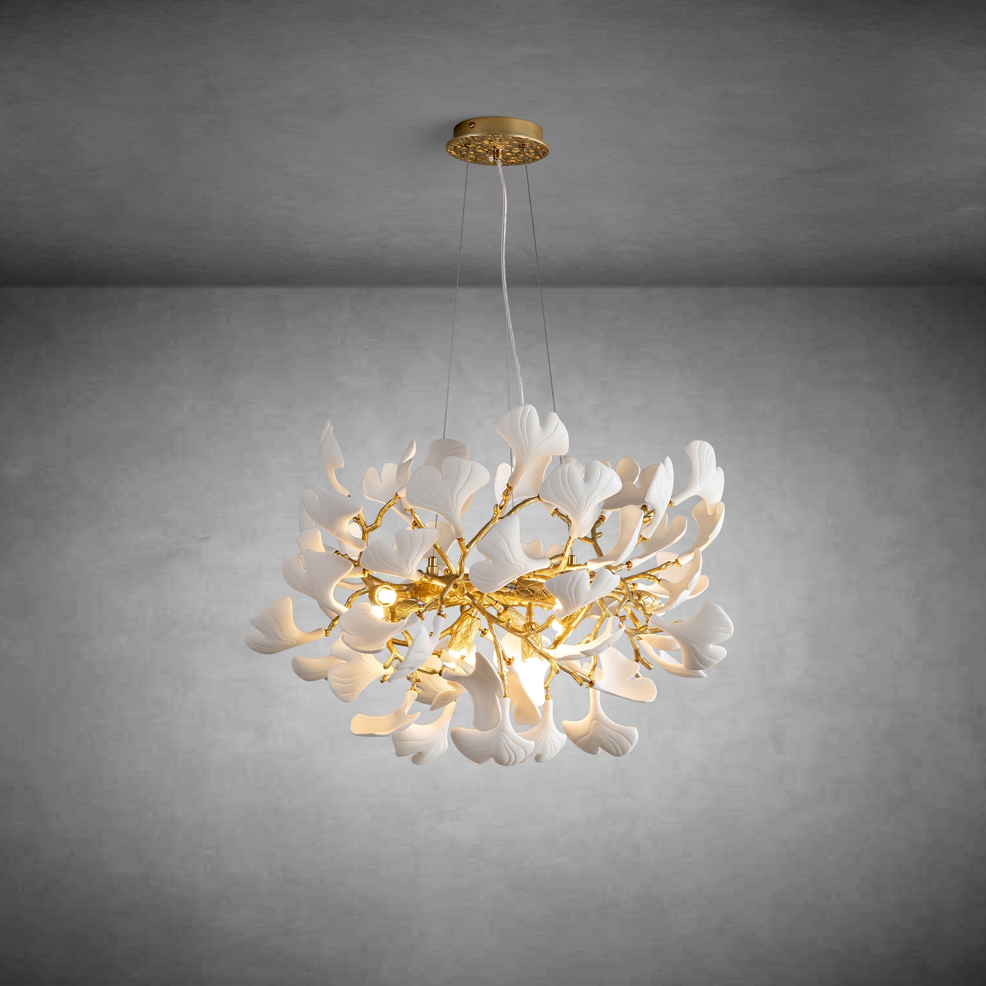 Ginkgo Leaf Branch Chandelier