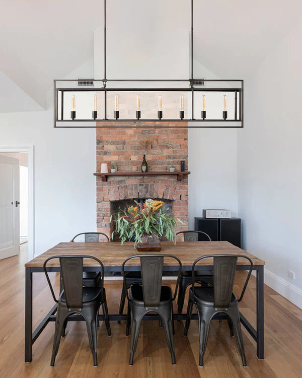 Verao Glass Rectangular Chandelier