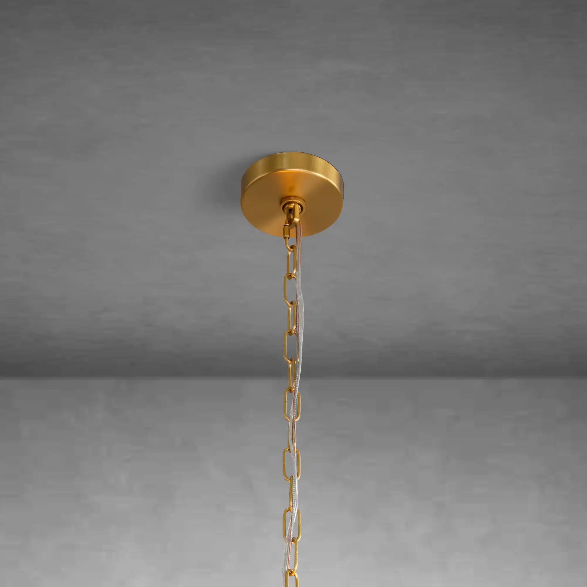 Modern Amber Glass Chandelier，24"