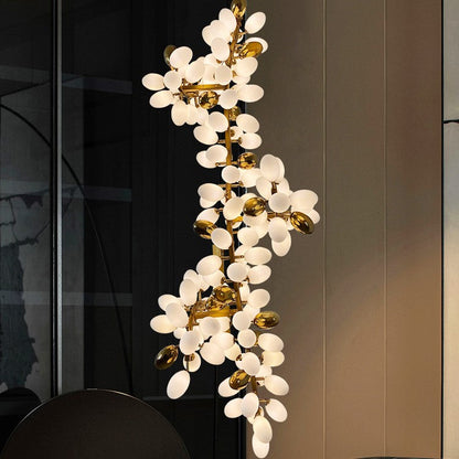 Modern Unique Style Extra Large White Grape Branch Chandelier