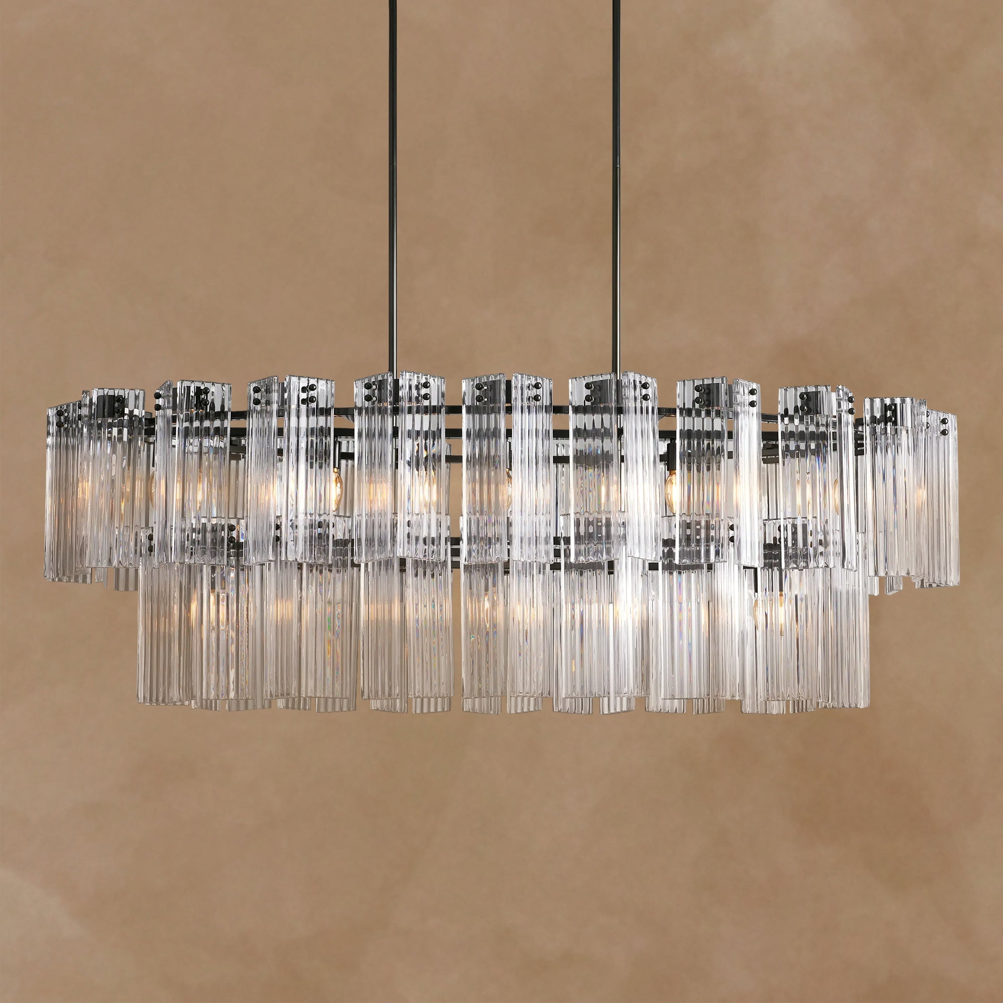 Delsie Oval 2 Tiered Chandelier