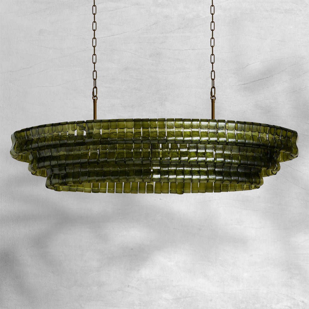 Glacien Oval Chandelier 54"W/65"W