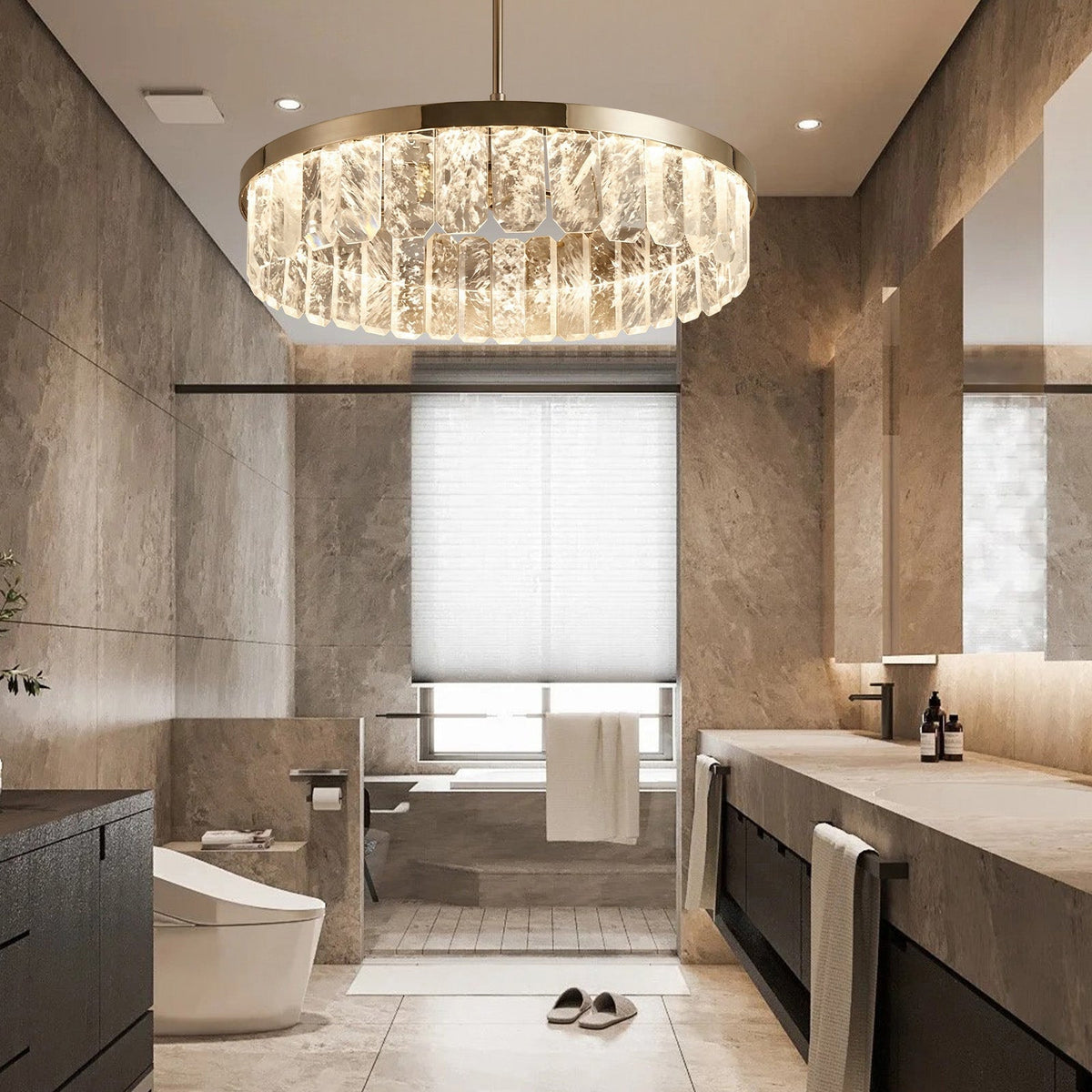 Selene Linear Crystal Chandelier