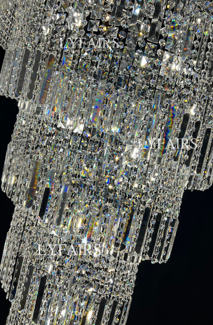 Modern Crystal Tassel Chandelier for Foyer/Staircase