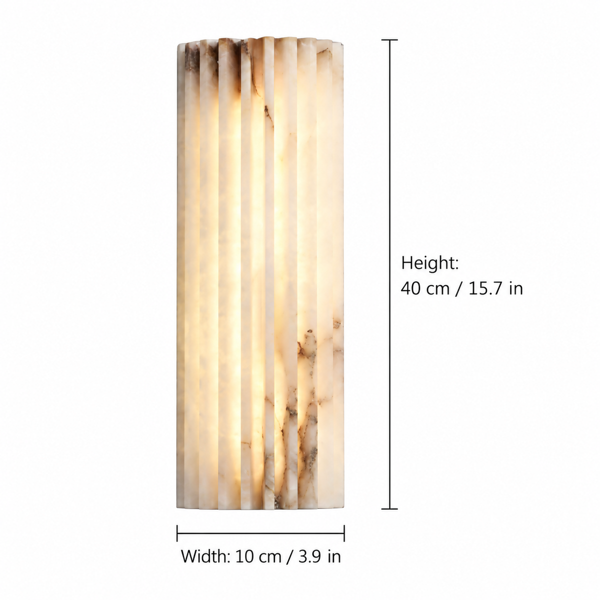 Ribelle Fluted Alabaster Minimalist Wall Sconce