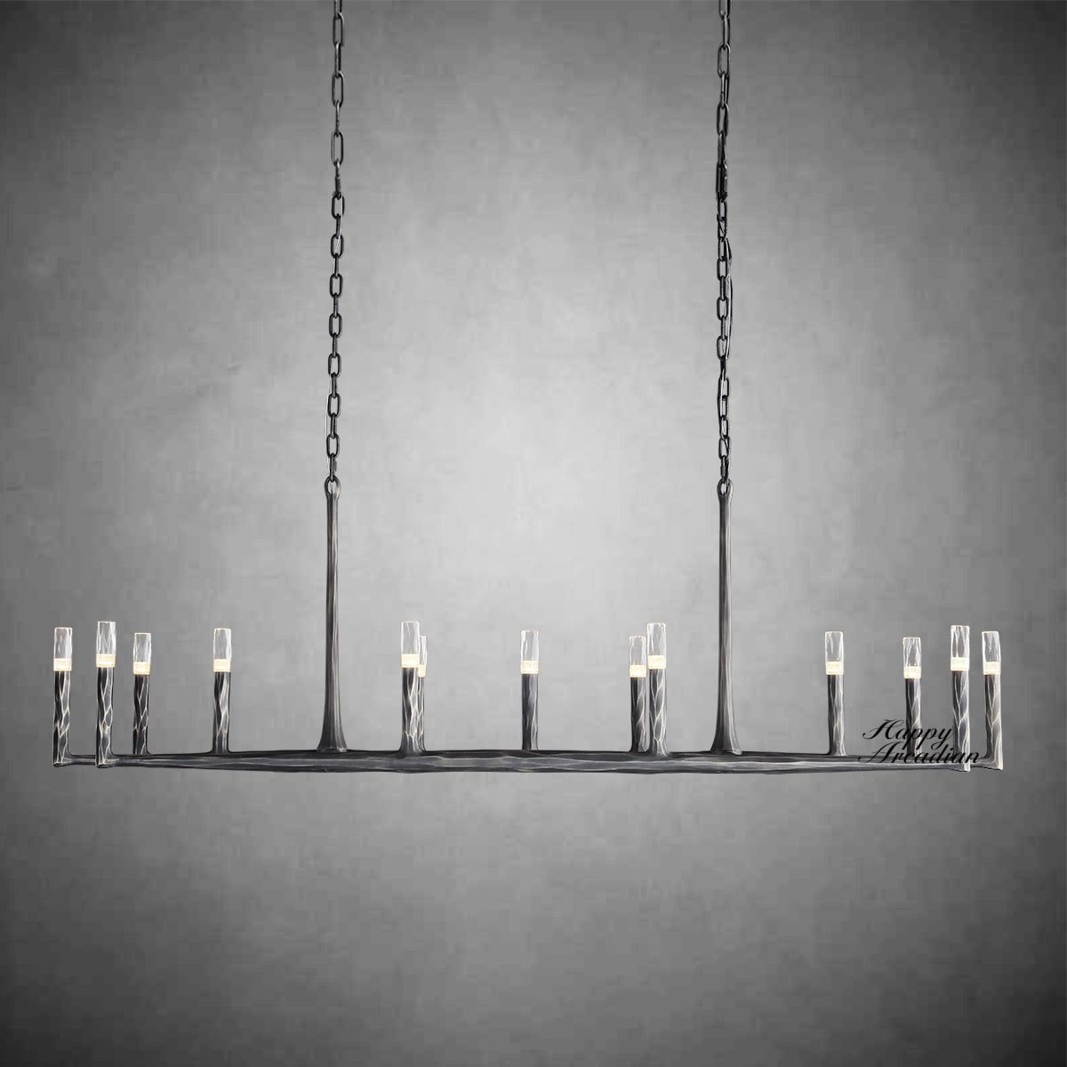 Briony Forged Linear Chandelier 54"72''96''