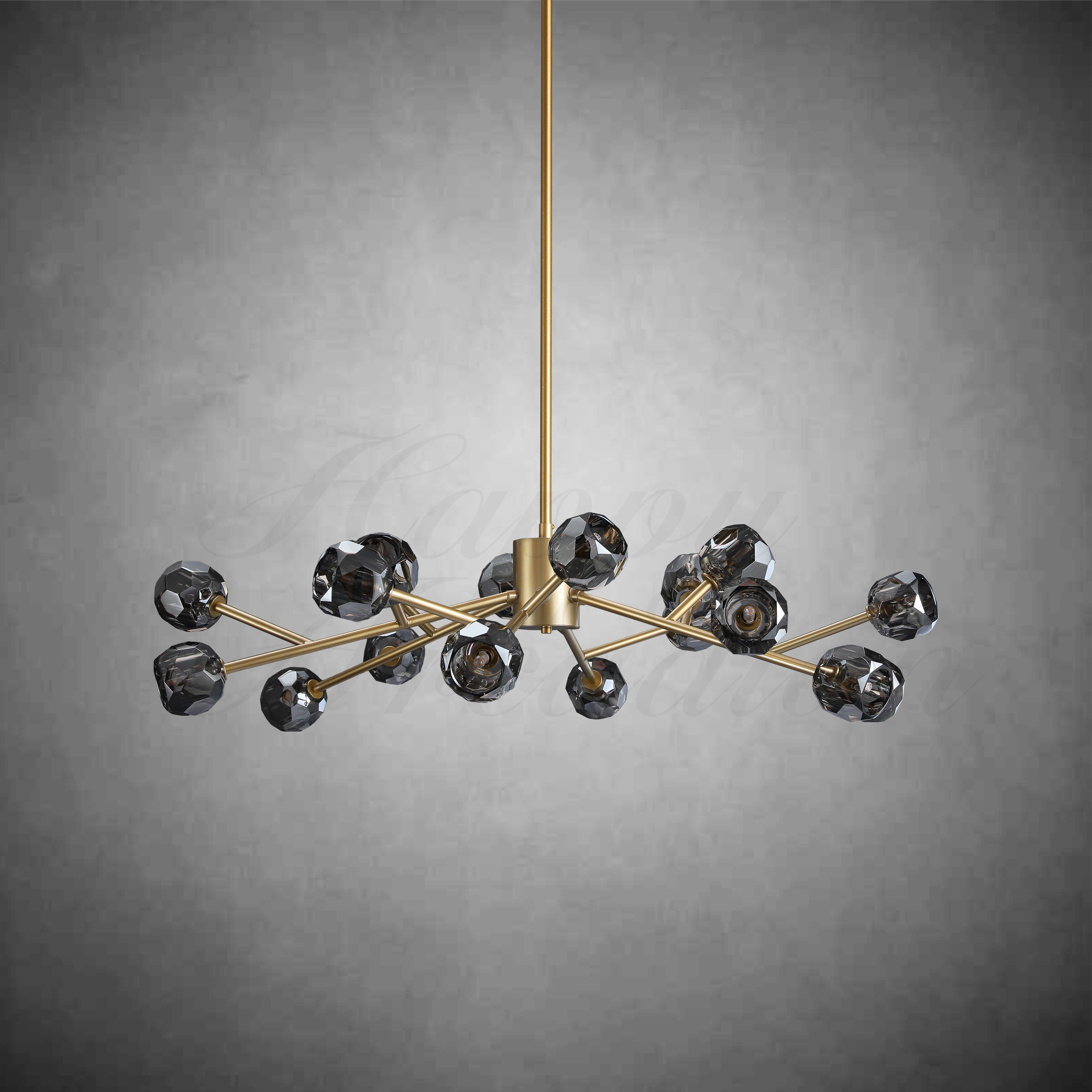 HA Bola De Clear Crystal Round Chandelier 60"