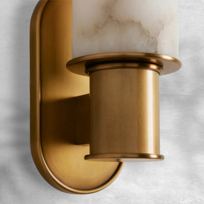 Hesperin Alabaster Wall Sconce – Elegant Brass, Bronze & Nickel Finishes with Warm White Light
