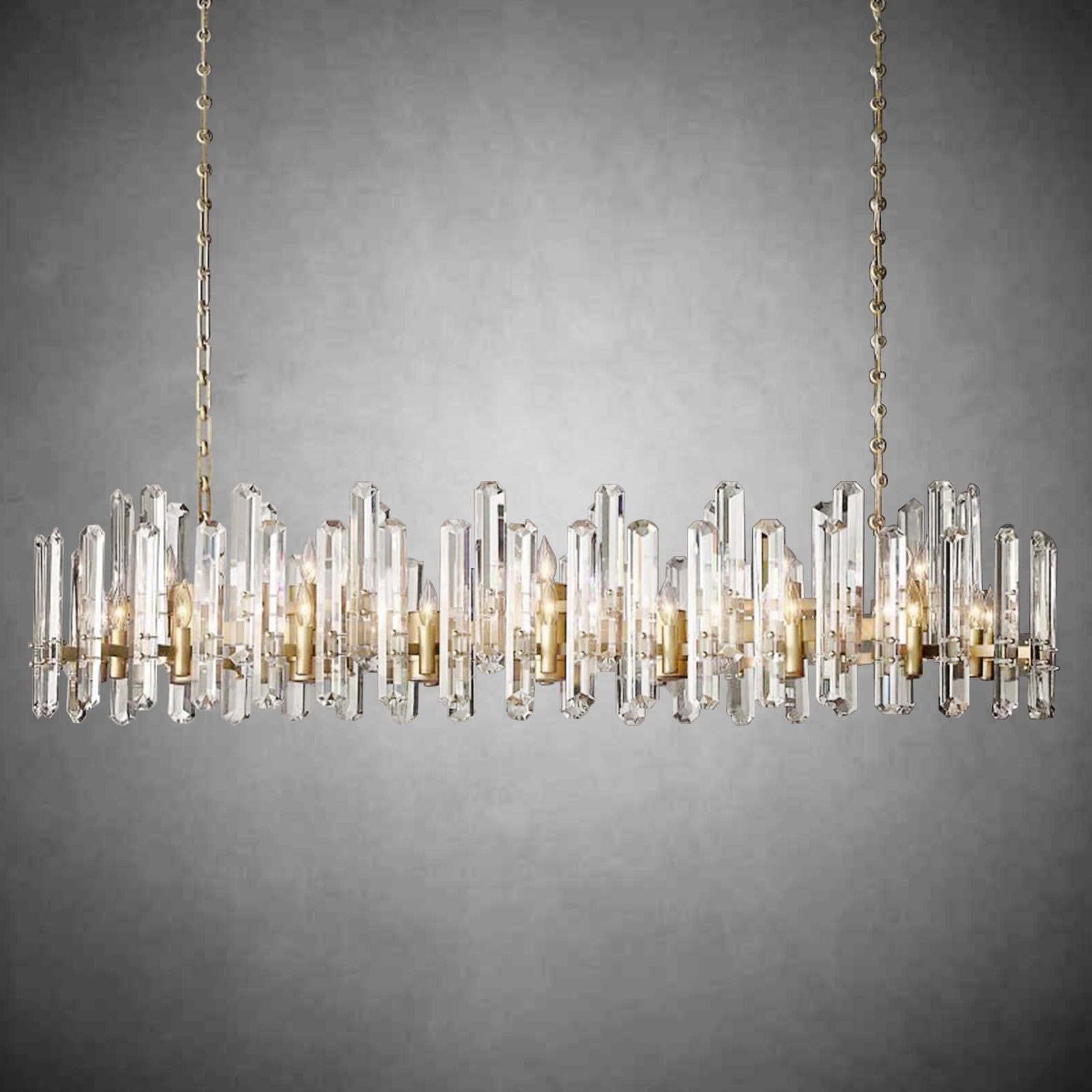 Boniton Prism Linear Chandelier 72"，28-Lights