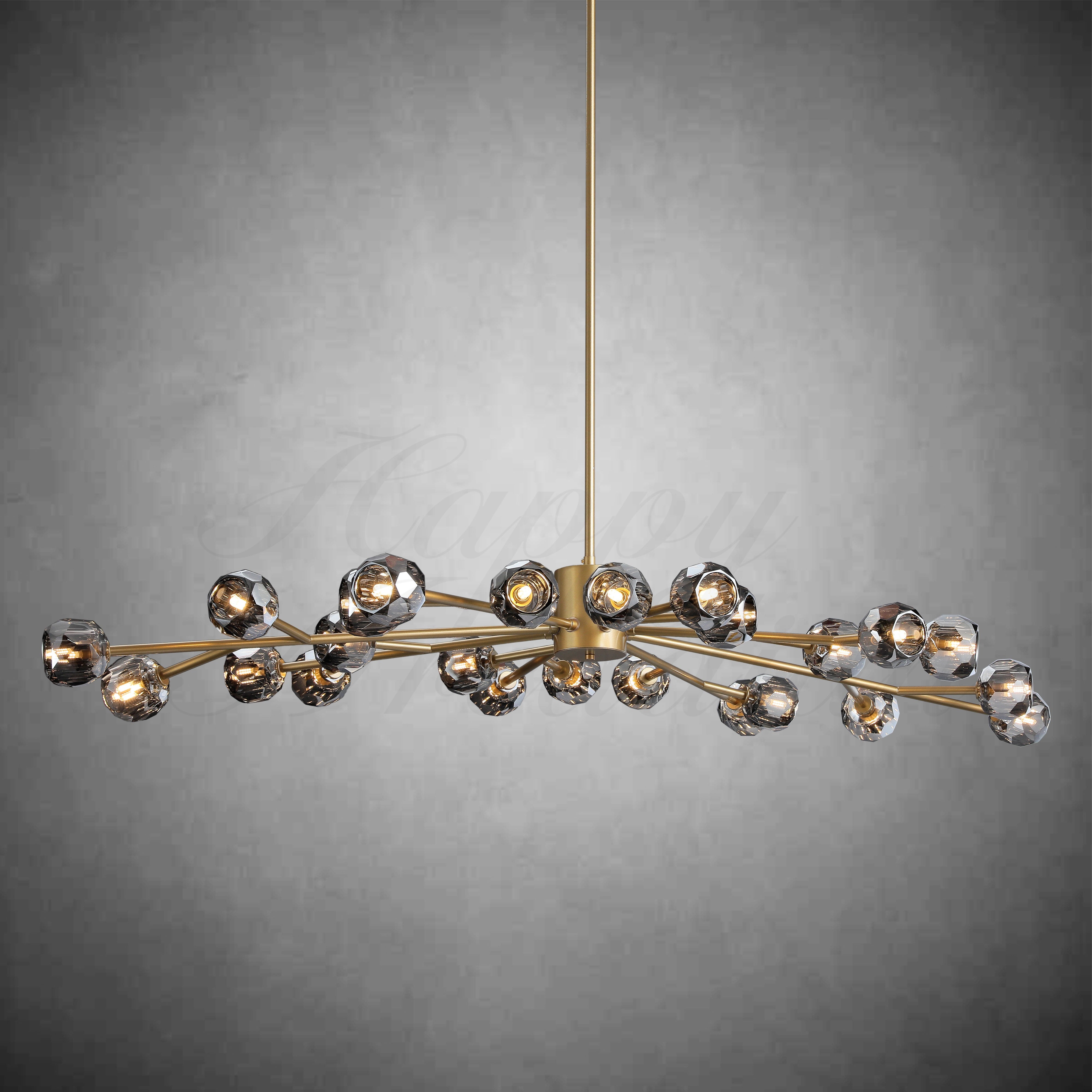 HA Bola De Clear Crystal Round Chandelier 72"