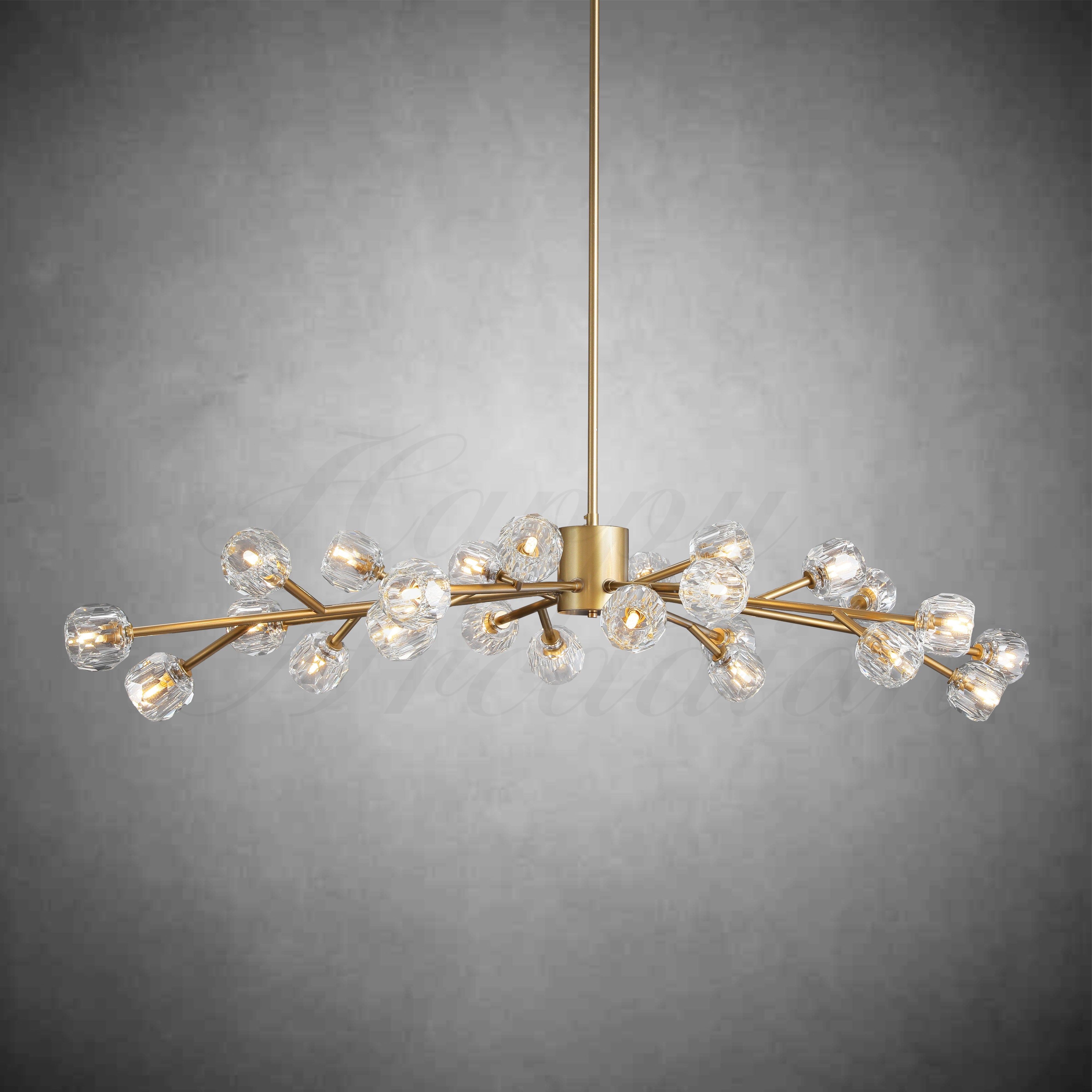 HA Bola De Clear Crystal Round Chandelier 72"