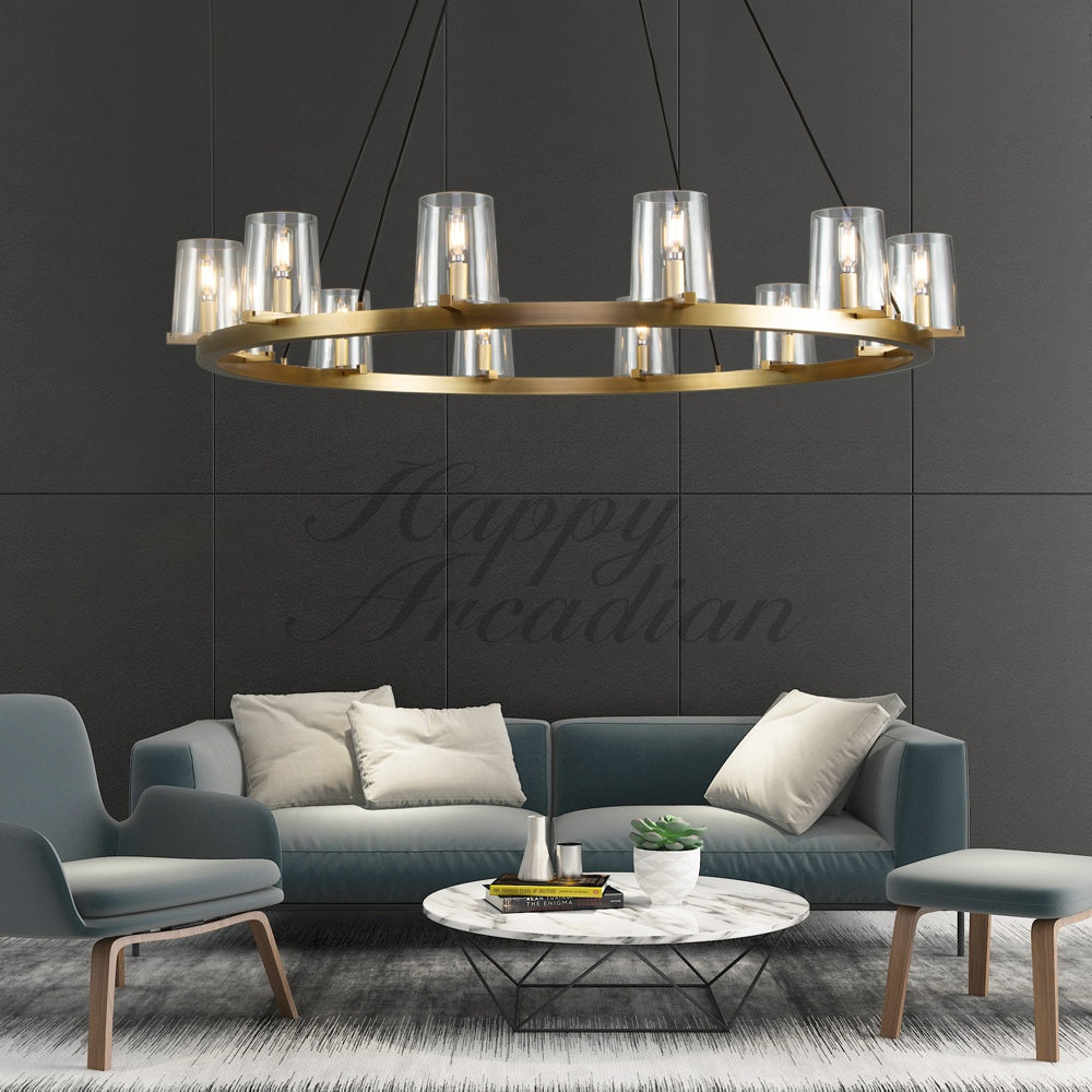 Brilliax Series Round Glass Chandelier