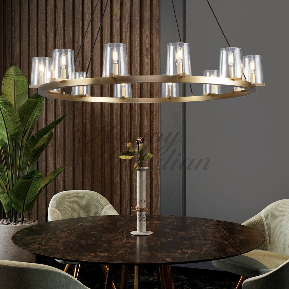 Brilliax Series Round Glass Chandelier