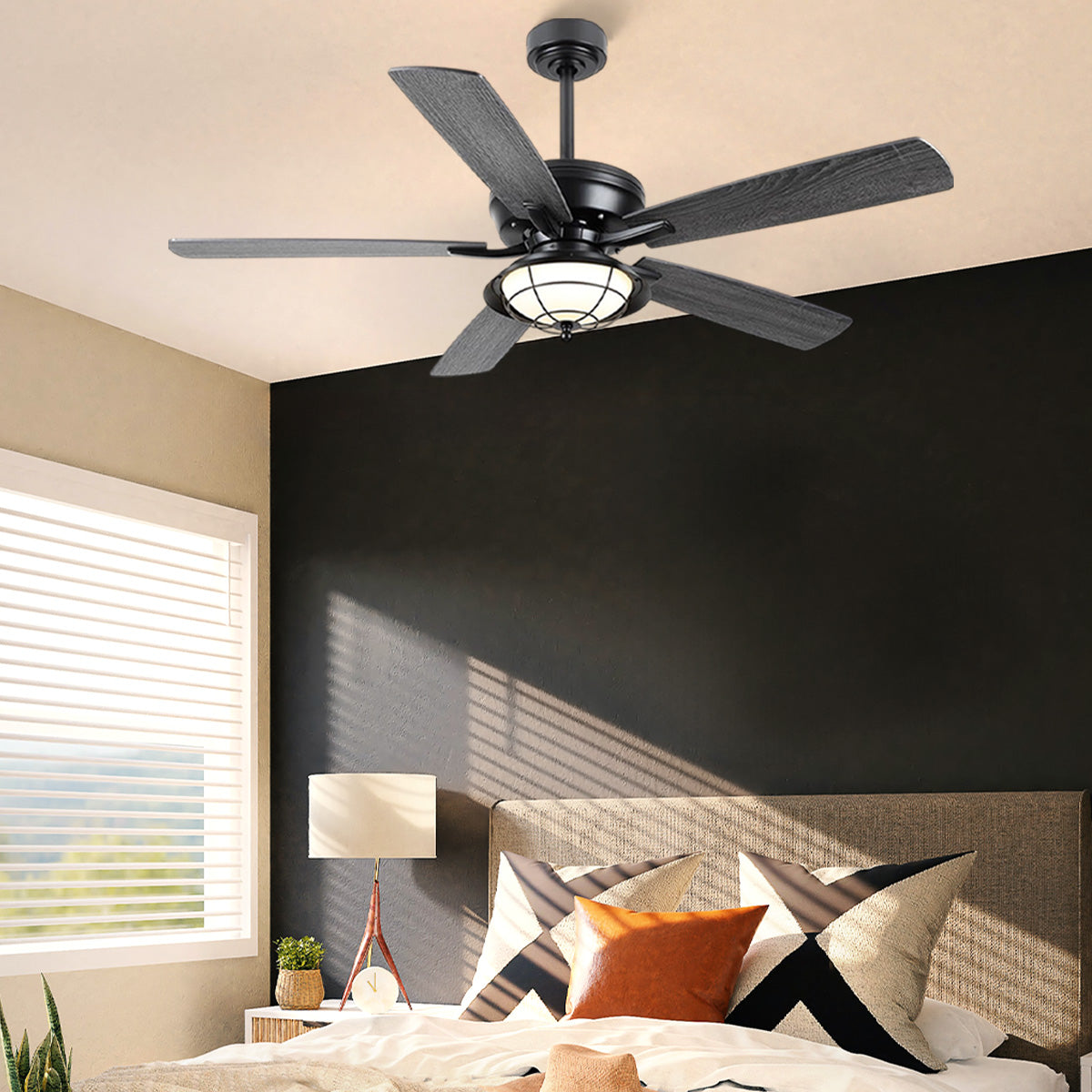 Indoor/Outdoor Ceiling Fans Farmhouse Modern Style 52"