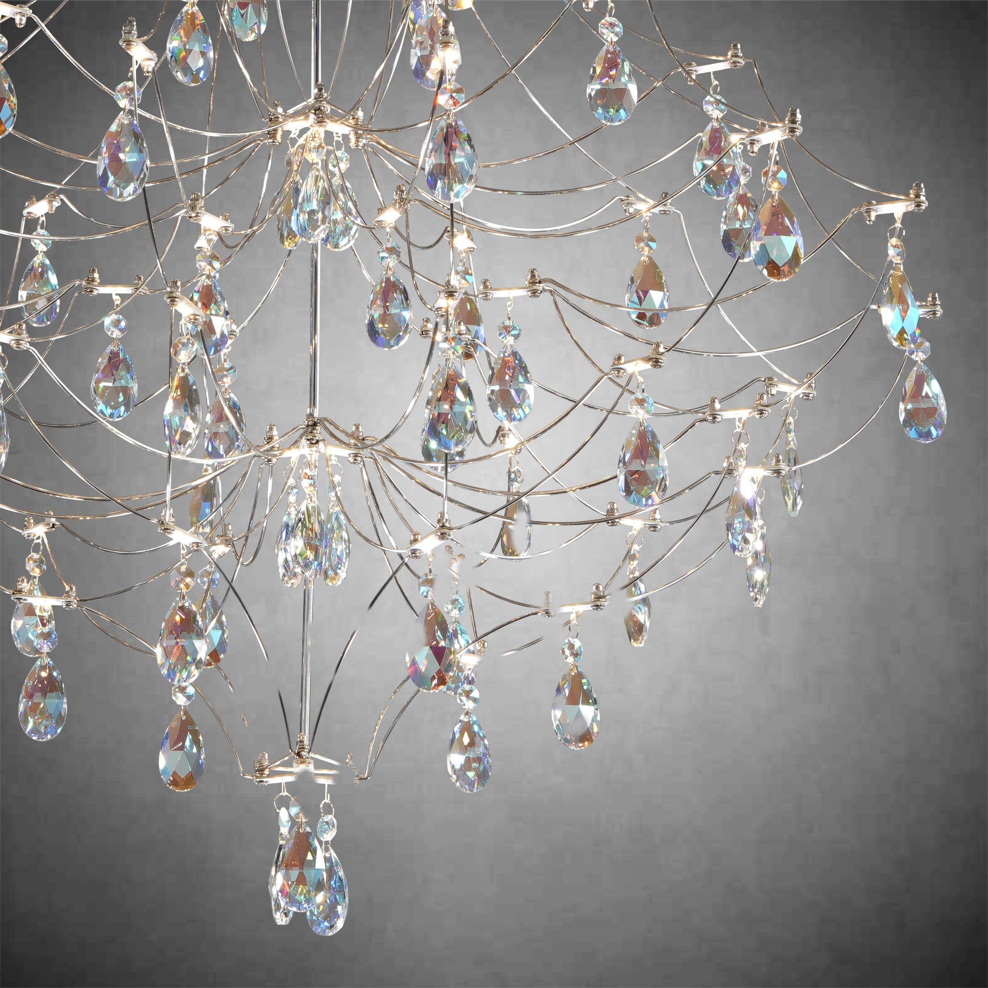 Crystal Chandelier  Sliver  Ceiling Light Fixture