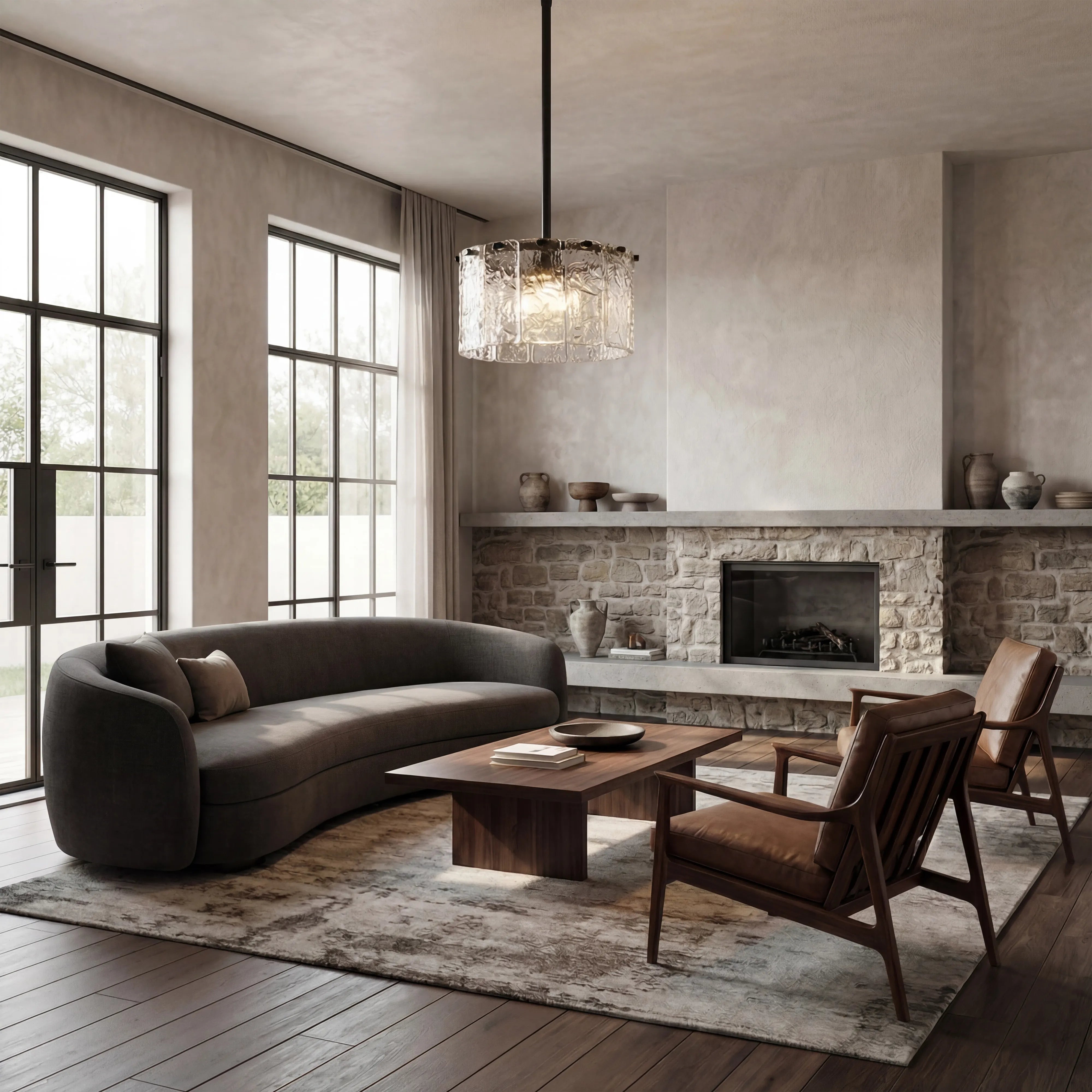 Haloire  Glass Pendant Light